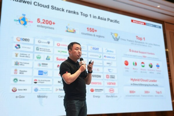 Mr. Johnny Lu, International Business Director, Huawei Hybrid Cloud gave a speech at Huawei Cloud TechDay Thailand 2024 event.