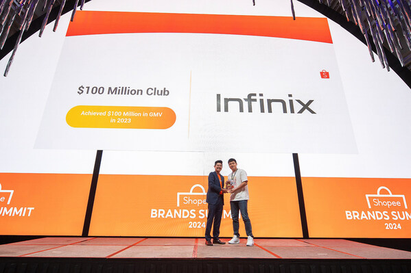 Infinix Trở thành Đối tác Thương hiệu Đạt Mốc 100 Triệu USD của Shopee