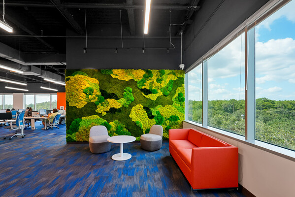 Everise Orlando boasts open views and biophilic features designed to promote well-being and productivity