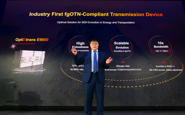 Huawei launches industry's first fgOTN-compliant optical transmission product