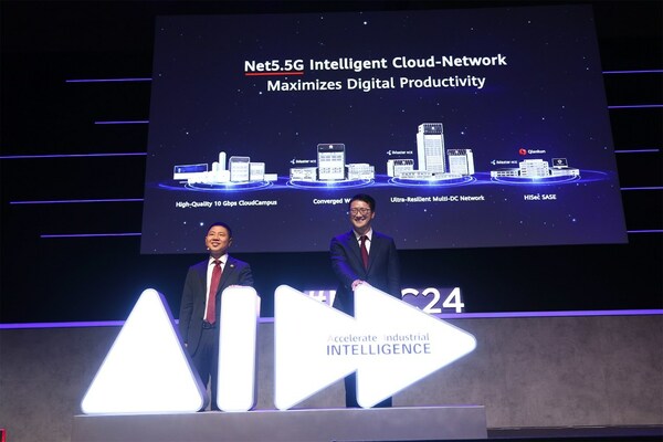 Leon Wang and Vincent Liu, jointly launching Net5.5G Intelligent Cloud-Network solutions