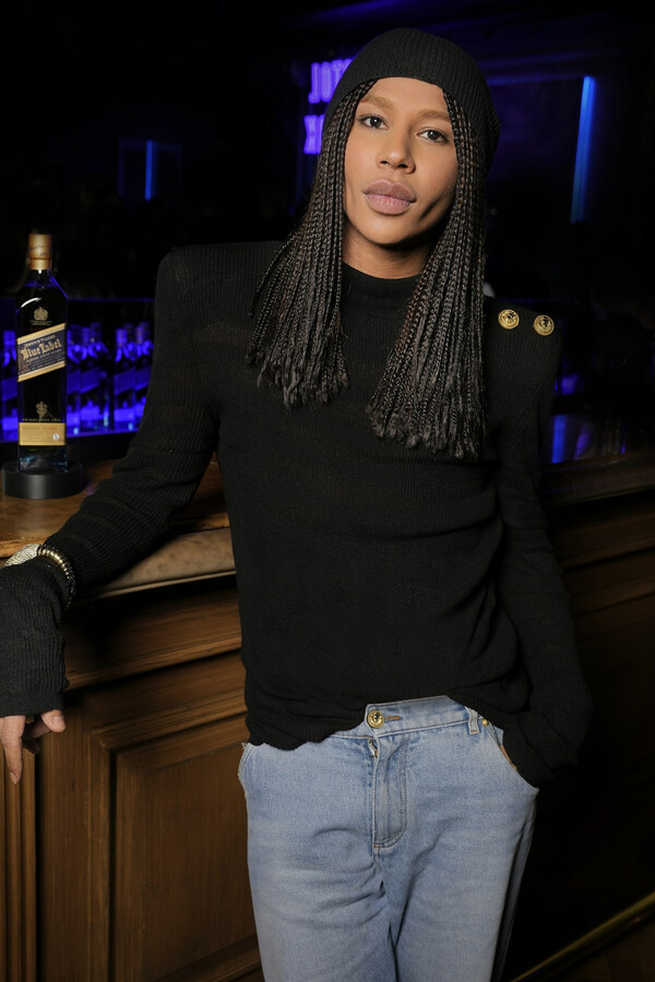 BALMAIN AND OLIVIER ROUSTEING TOAST TO PARIS WOMEN'S FASHION WEEK WITH A JOHNNIE WALKER BLUE LABEL CUSTOM COCKTAIL AT THE POST-SHOW CELEBRATION AT LE BRISTOL