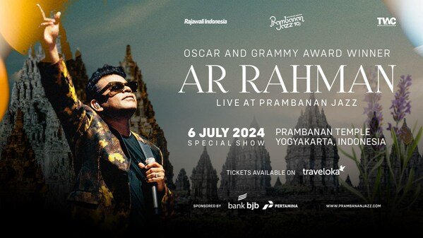 AR RAHMAN, Mozart from Madras is going to perform at Prambanan Jazz Festival 2024 at Special Show Stage on Saturday, 6 July 2024 at Prambanan Temple, Yogyakarta, Indonesia. For more information www.prambananjazz.com.