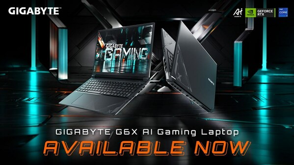 AI Gaming Takes the Lead! GIGABYTE G6X AI Gaming Laptop is Now Available