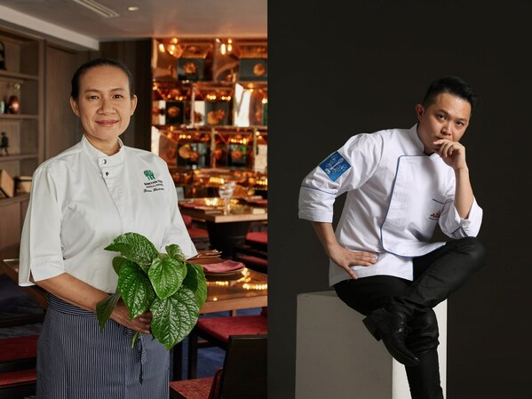Head of Thai Cuisine Chef Renu Homsobat, Banyan Tree Bangkok & Executive Chef Danny Ho, Hotel ICON Hong Kong