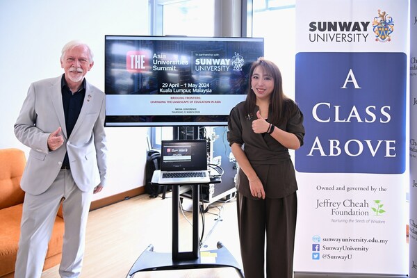 Photo 2:[From left]Sunway University President, Professor Sibrandes Poppema, and Sunway University Pro Vice-Chancellor (Education) & Organising Chair of THE Asia Universities Summit 2024,Professor Chai Lay Ching