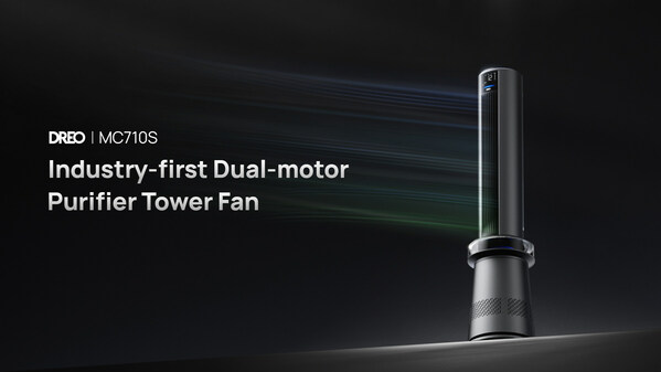 DREO Introduces Industry-First Dual-Motor Purifier Tower Fan with an Exclusive $39 Off Early Bird Offer.