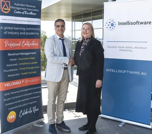 Picture Caption: (Left): Picture shows Founder and CEO Of Intellisoftware Hossein Bassam (Right): Picture shows CEO Of the Australian Revenue Management Association (ARMA) Melissa Kalan