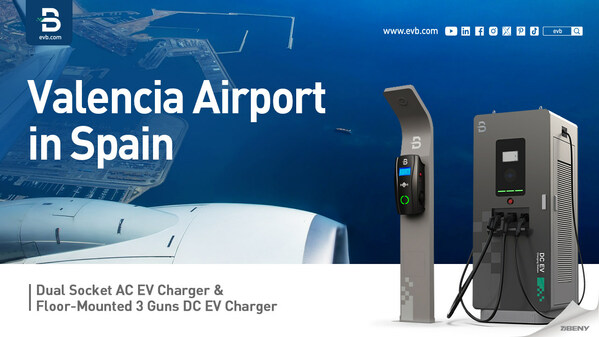 EVB ผู้ผลิตเครื่องชาร์จรถยนต์ไฟฟ้าชั้นนำ สร้างสถานีชาร์จ EV ในสนามบินบาเลนเซีย สนามบินระดับท็อป 10 ของสเปน