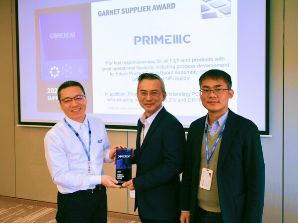 FICG PRIME Wins Big: Coherent "GARNET Supplier Award 2024"