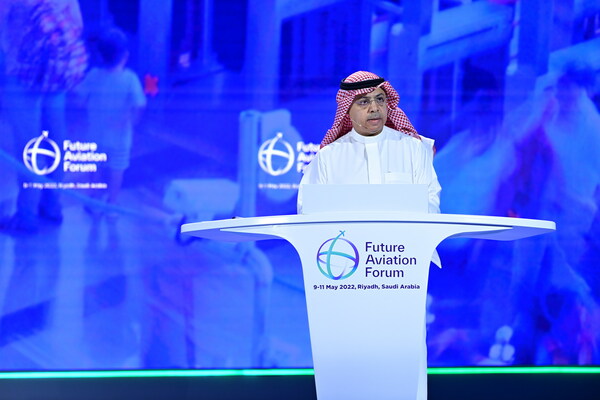 His Excellency Abdulaziz Al-DuailejPresident of the General Authority for Civil Aviation speaking at the 2022 Future Aviation Forum