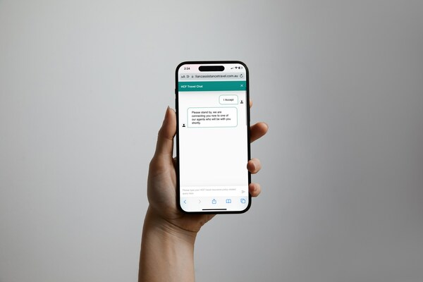 The chat bot connects HCF customers with a live human agent, providing greater flexibility to access service.