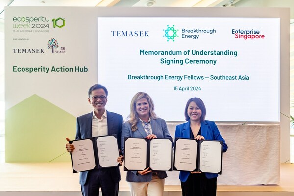 Breakthrough Energy, Temasek and Enterprise Singapore jointly establish "Breakthrough Energy Fellows - Southeast Asia", a multi-year effort to accelerate the development of early-stage climate-tech solutions in the region
