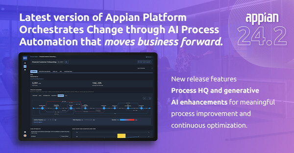 Appian announces the latest version of the Appian Platform, introducing Process HQ, a combination of process mining and enterprise AI unified with the Appian data fabric.
