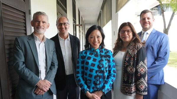 Left to Right: Dr. Benjamin Cashore and Prof. Kanti Prasad Bajpai from National University of Singapore; Elizabeth Yee, Deepali Khanna and Eric Arndt from The Rockefeller Foundation
