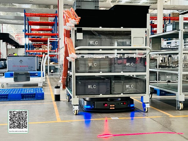 BYD factory deploys ForwardX Robotics' Max AMRs.