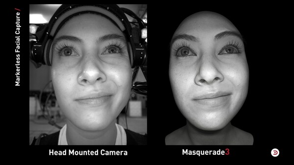 數字王國推出Masquerade 3.0，開展面部運動捕捉技術邁進無標記點時代