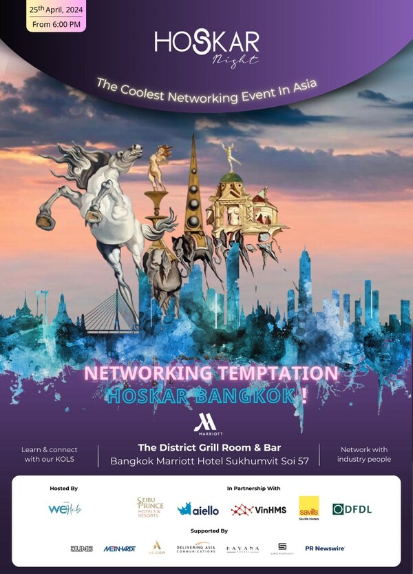 HoSkar Night, a Regional Premier Networking Event, Will Be Held in Bangkok on 25th April