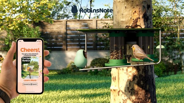 GPT-4 Powered All-In-One Smart Bird Feeder by RobinsNote to Launch on Kickstarter