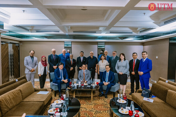 UTM's Vice-Chancellor, pictured here alongside some of notable figures at the launching of the Erasmus+ Malaysia Hub in conjunction with the Ambassadors' Roundtable 2024