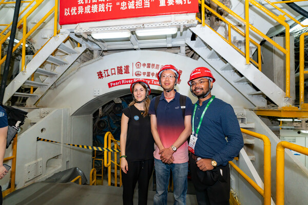 Experts Posing at the Pearl River Estuary Tunnel