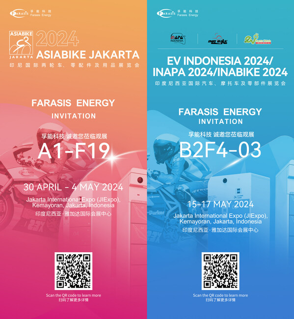 Conquering Southeast Asia: Farasis Energy Set to Shine at Indonesian Two-Wheeler and Automotive Expos