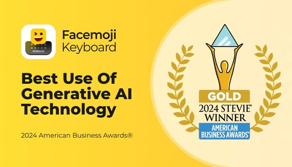 Facemoji was named the winner of a Gold Stevie® Award in the Best Use of Generative Artificial Intelligence Technology category