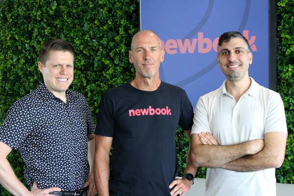 Pictured left to right: Chuck Gordon, CEO, Storable, Shaun Cornelius CEO, Newbook & Mario Feghali, Chief Innovation Officer, Storable.
