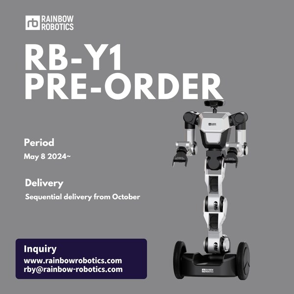 Rainbow Roboticsがデュアルアーム移動型マニピュレーター「RB-Y1」の予約販売を開始