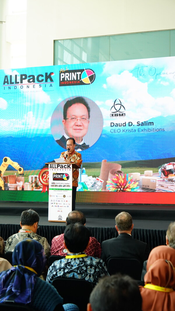 Krista Exhibitions Chief Executive Officer Daud D Salim at ALLPack Indonesia Press Conference in on Friday, 10 May 2024 at Dusit Thani Manila