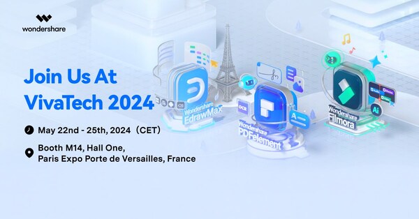 Wondershare, a leading developer of creative and productivity software solutions, today announced its participation in VivaTech 2024, Europe's biggest technology and startup event. Wondershare is set to demonstrate its unwavering dedication to small and medium-sized businesses (SMBs) and corporate clients at VivaTech 2024. The event will take place from May 22nd to 25th, 2024, at Hall One-M14, Paris Expo Porte de Versailles.