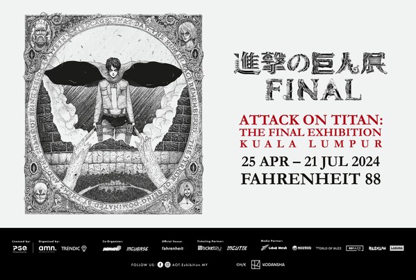 Attack on Titan: Final Exhibition just opened on April 25th in Kuala Lumpur, Malaysia.