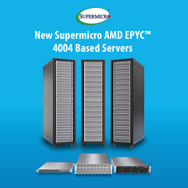 Supermicro Introduces High-Density, Efficient, and Cost Optimized Solutions Powered by the AMD EPYC™ 4004 Series Processors
