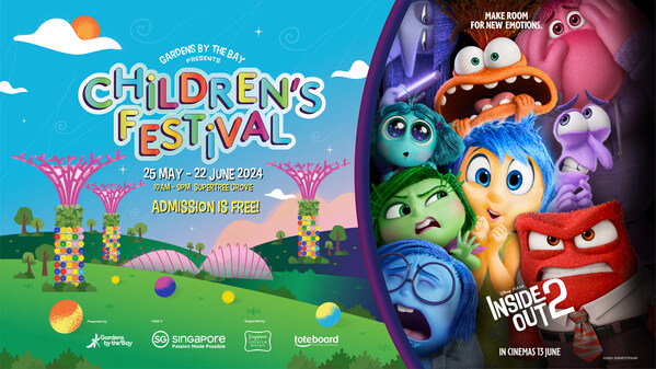 Menggugah hati: "Inside Out 2" dari Disney dan Pixar hadir di "Children's
Festival" Gardens by the Bay Singapore pada Mei ini