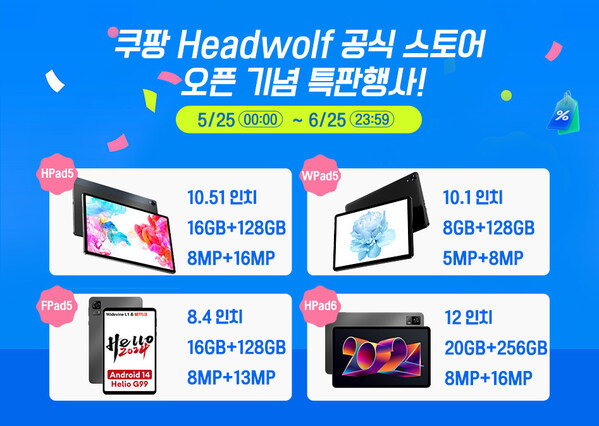 Headwolf Tablets Make a Grand Entrance into the Korean Market with Four New Models