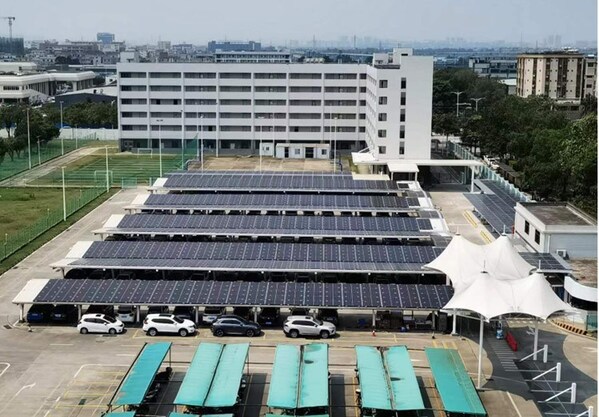 好来厂区车棚太阳能光伏项目正式通电
