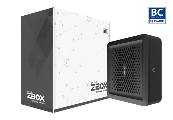 Winner of the 2024 Best Choice Award, the ZOTAC ZBOX EGB Series is equipped with a workstation-grade NVIDIA RTX Ada Generation GPU. (ZBOX PRO EXTERNAL GPU BOX AD5000/AD3500/AD2000)