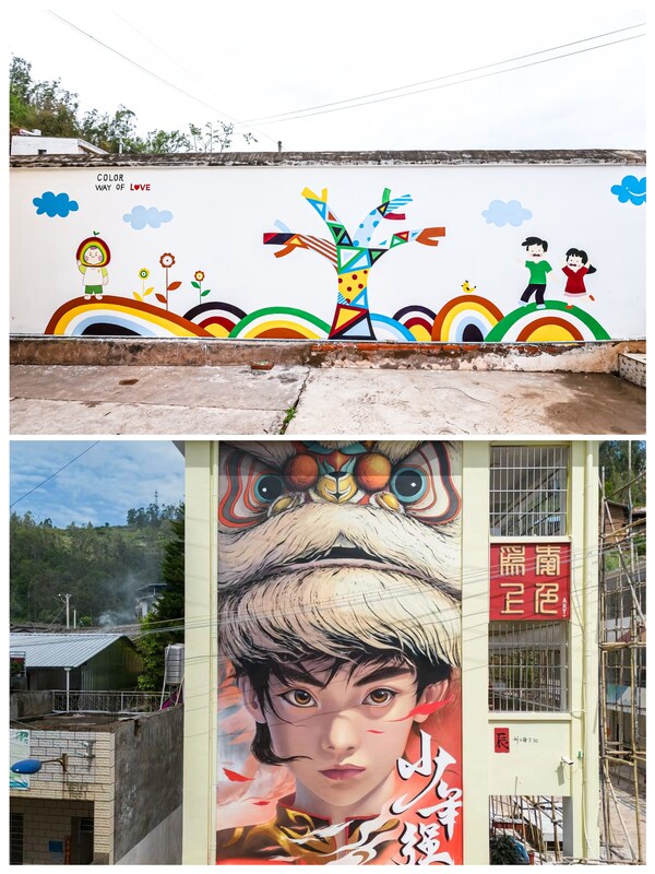 立邦為學校教學樓進行重涂；藝術家劉小備為學校創作了《醒獅少年》