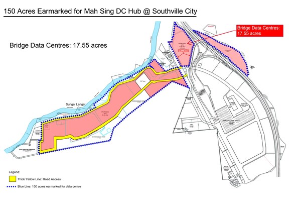 劃定爲 Mah Sing DC Hub@Southville City 的150英畝土地。