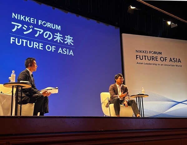 Iqbal Muslimin (Co-founder & Chief of Sustainability Evermos) speaking at the Nikkei Forum 29th: Future of Asia.