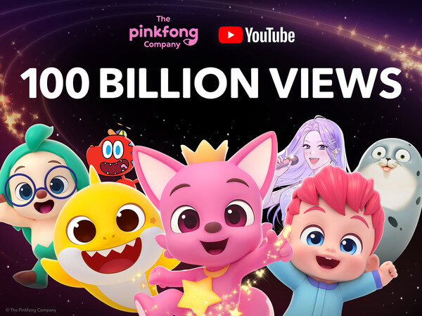 Pinkfong Surpasses 100 Billion Views on YouTube, Captivating Audiences Worldwide