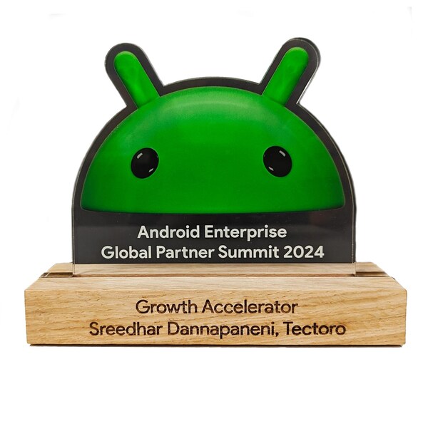 Tectoro Consulting Private Limited Honored with the Growth Accelerator Award at the Android Enterprise Global Partner Summit 2024