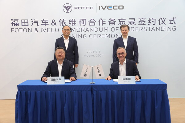 FOTON and Iveco Group signed a MOU to explore cooperation in the field of electric vehicles and components