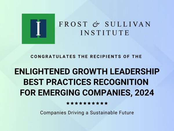 Congratulations! "These companies are pioneering innovative and impactful solutions, setting a new standard for addressing the world's most pressing challenges,” said David Frigstad, Executive Director of the Frost & Sullivan Institute.