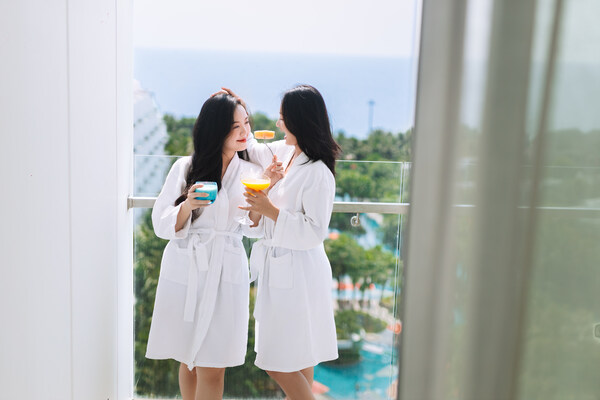Romantic moment from the balcony at Premier Residences Phu Quoc