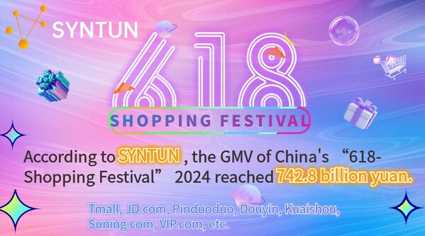 Syntun: The GMV during China "618" promotion reached 742.8 billion yuan (PRNewsfoto/Syntun Ltd.)