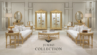 Jumbo Collection，推出2024 年米兰国际家具展新系列，年全Guirlande 三人座沙发、新系矮桌和展示柜