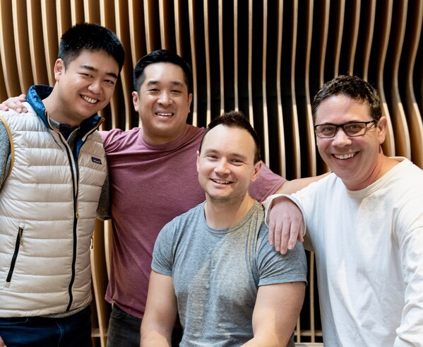 From left to right, k-ID Co-Founders: Timothy Ma, Jeff Wu, Kieran Donovan and Julian Corbett