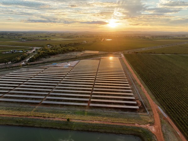 Casella Family Brands’ new solar facility in Yenda, NSW powered by Trinasolar modules + tracker. Photographer credit Vince Bucello