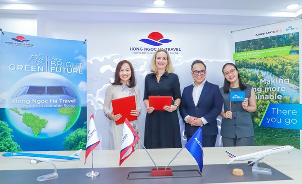 Hong Ngoc Ha Travel tiên phong trong việc hướng tới kinh doanh du lịch bền vững thông qua thoả thuận tham gia Chương trình Doanh nghiệp về Nhiên liệu hàng không bền vững (SAF) với tập đoàn hàng không Air France - KLM